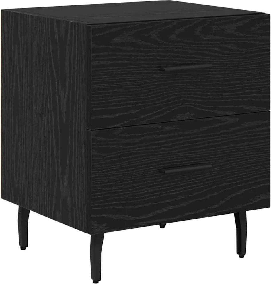 vidaXL Éjjeliszekrény fiókkal Fekete tölgy 40 x 35 x 47,5 cm Faanyag