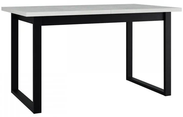 Széthúzható étkezőasztal Elarna 80 x 140 180 III (fehér + fekete) (4-8 fő részére). 1105371