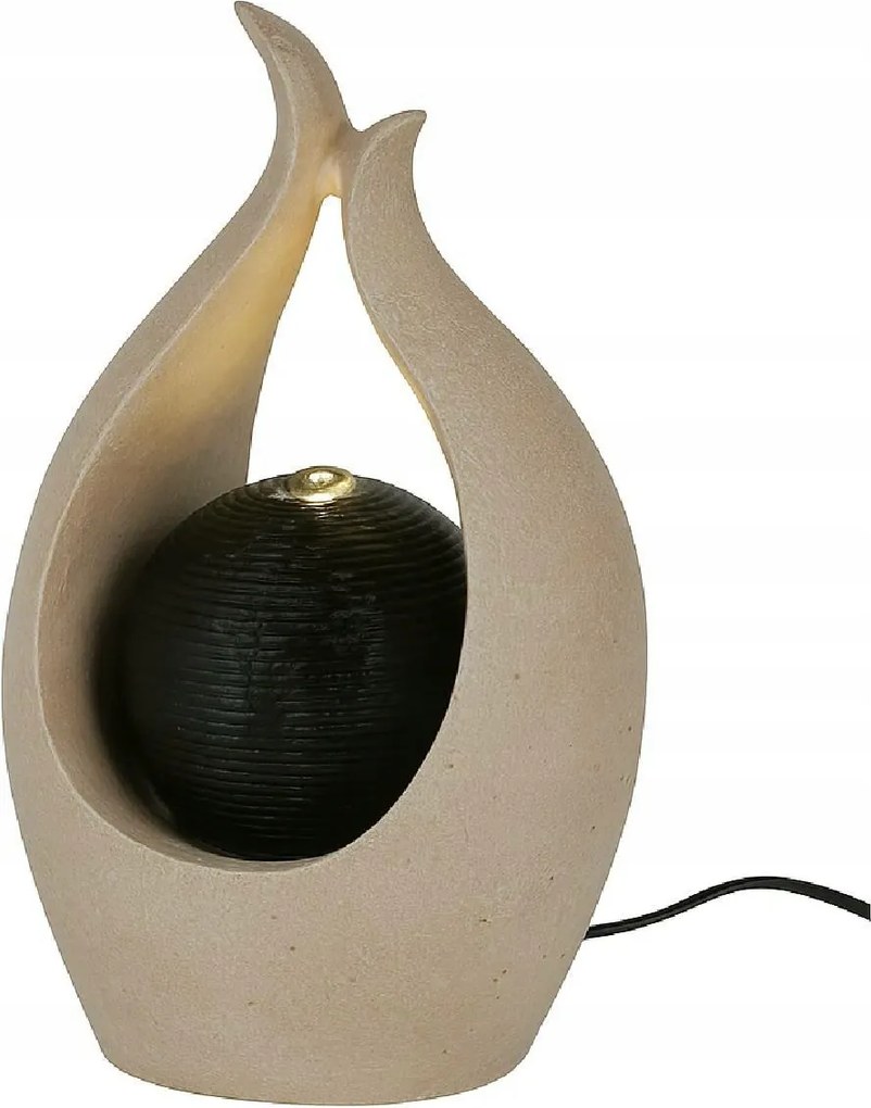Dekorációs szökőkút gömbbel és Led háttérvilágítással 24,5x18x40 cm beltéri