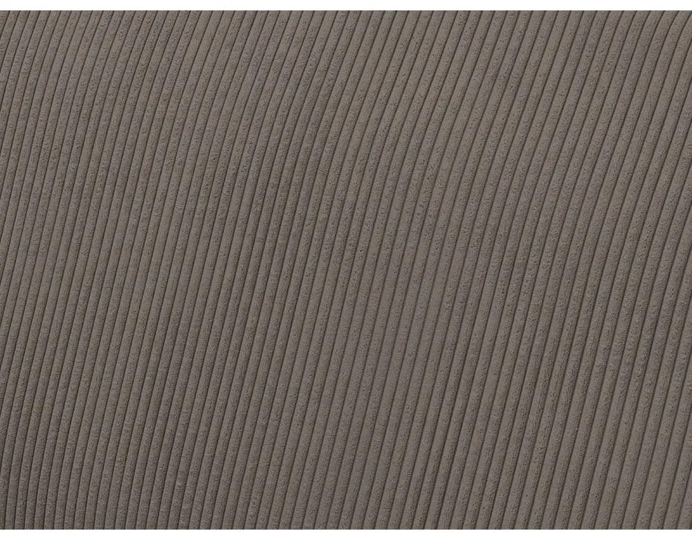 Szürkésbarna kordbársony kinyitható-tárolóhelyes sarokkanapé Voltaire – Bobochic Paris