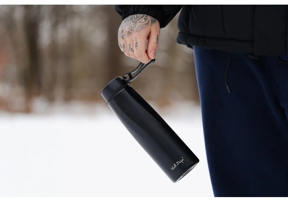 Fekete termosz 500 ml Fuori – Vialli Design