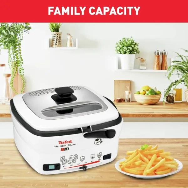 Tefal - Többfunkciós olajsütő 9in1 VERSALIO DE LUXE 1600W/230V 2 l fehér