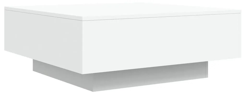 fehér dohányzóasztal LED-lámpákkal 80 x 80 x 31 cm