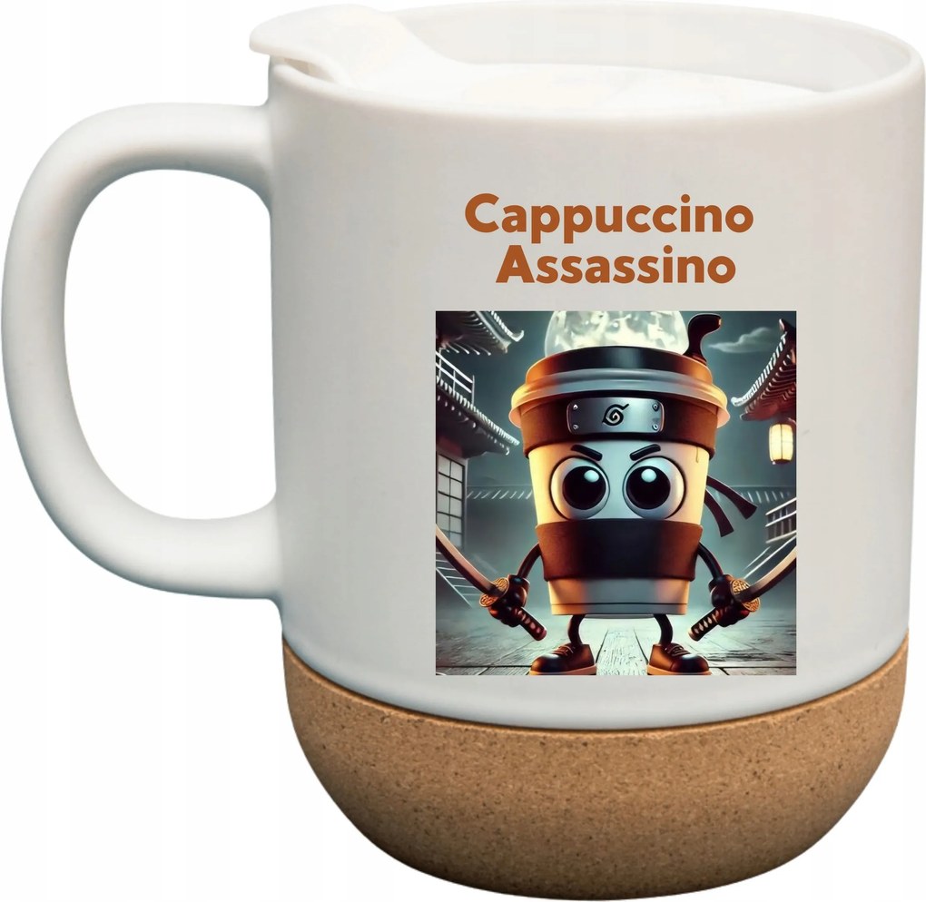 Bögre Fehér Parafa Viral Italian Brainrot Mem Tiktok Capuccino Assassino