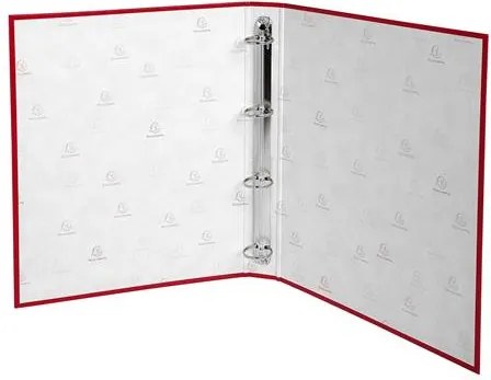 Gyűrűs könyv, 4 gyűrű, 40 mm, A4, karton, EXACOMPTA, piros (EX51375E)