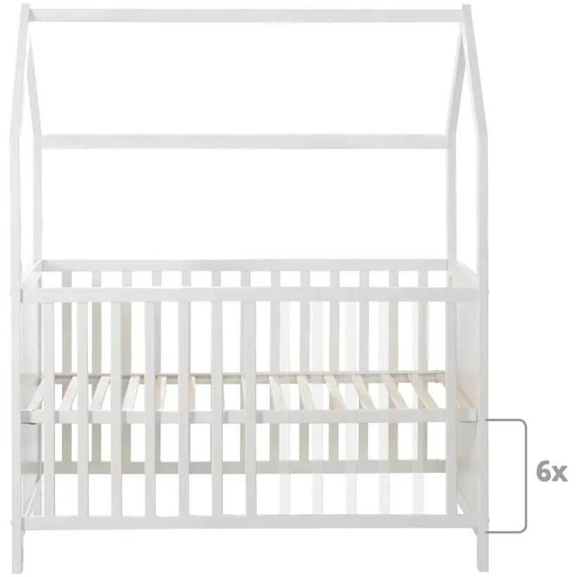 Szürke babaágy 60x120 cm – Roba