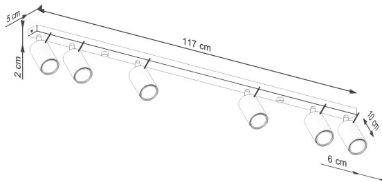 Sollux SL.1505 - Spotlámpa RING 6xGU10/10W/230V zöld