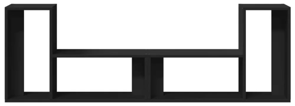 2 db fekete szerelt fa TV-szekrény 75 x 30 x 50 cm