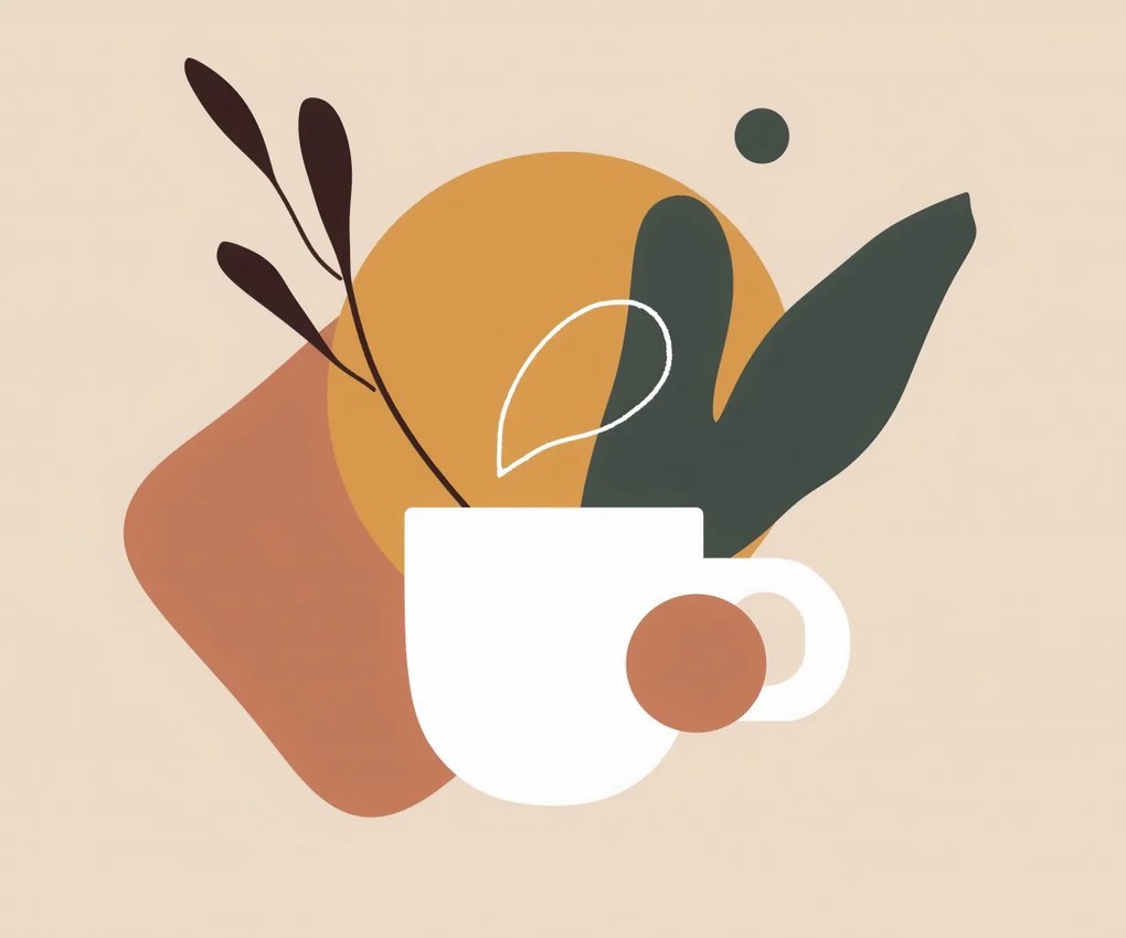 Poszter 60x50cm Reggeli kávé