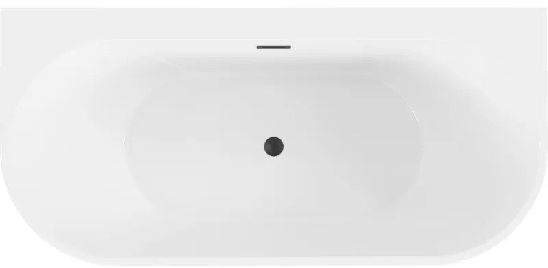 Mexen Oval+, falhoz szabadon álló kád 170 x 80 cm, fehér fényes, fekete matt, 52681708000-70