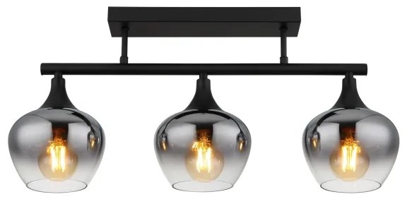 Globo 15548-3D1 - Felületre szerelhető csillár MAXY 3xE27/40W/230V fekete