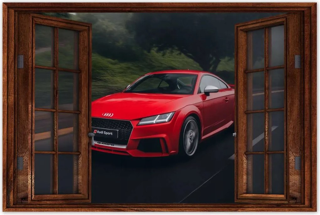 Poszterek 90x60 Piros Audi Autó