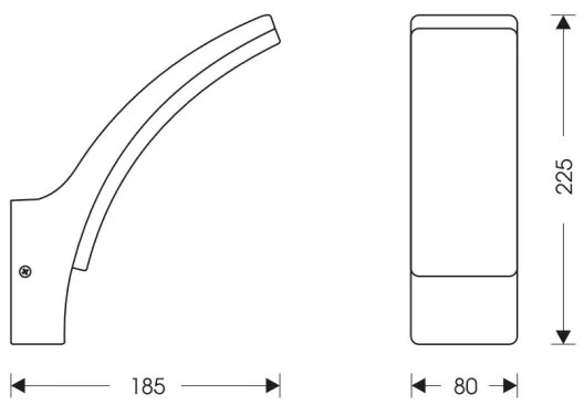 Ecolite ZLM7002-CR - LED Kültéri fali lámpa RITA LED/12W/230V 4000K IP65