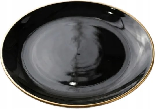 6 Db-os Tányér Szett Sötétkék-arany Elegáns 27 Opa