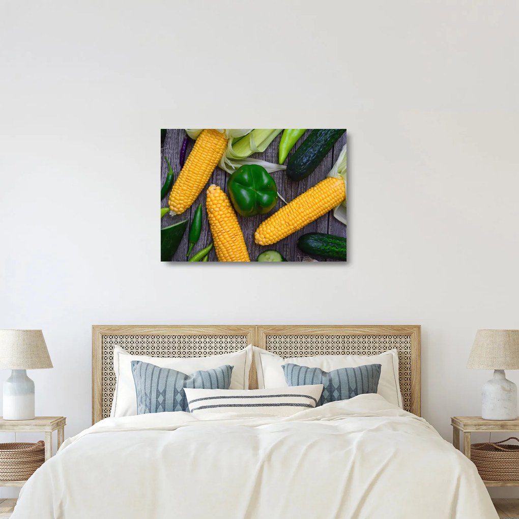 Zöldség képe (üvegen) (70x50 cm)