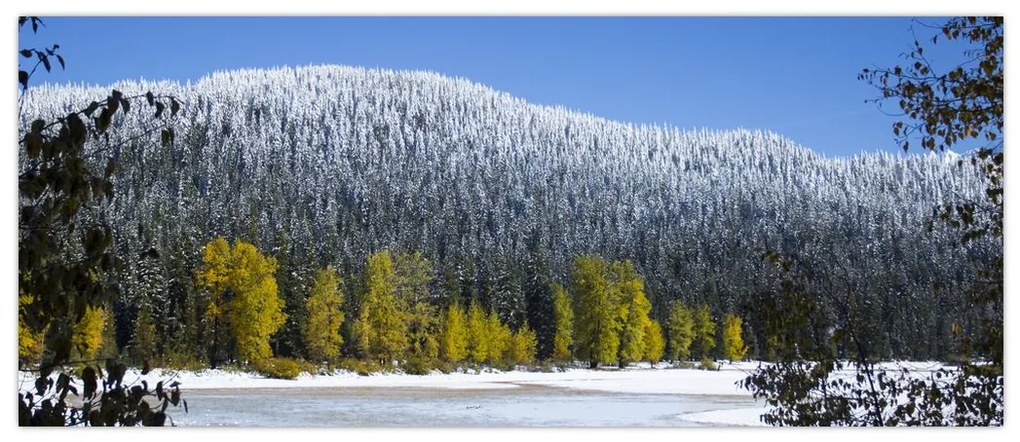 Kép - havas hegyek télen (120x50 cm)