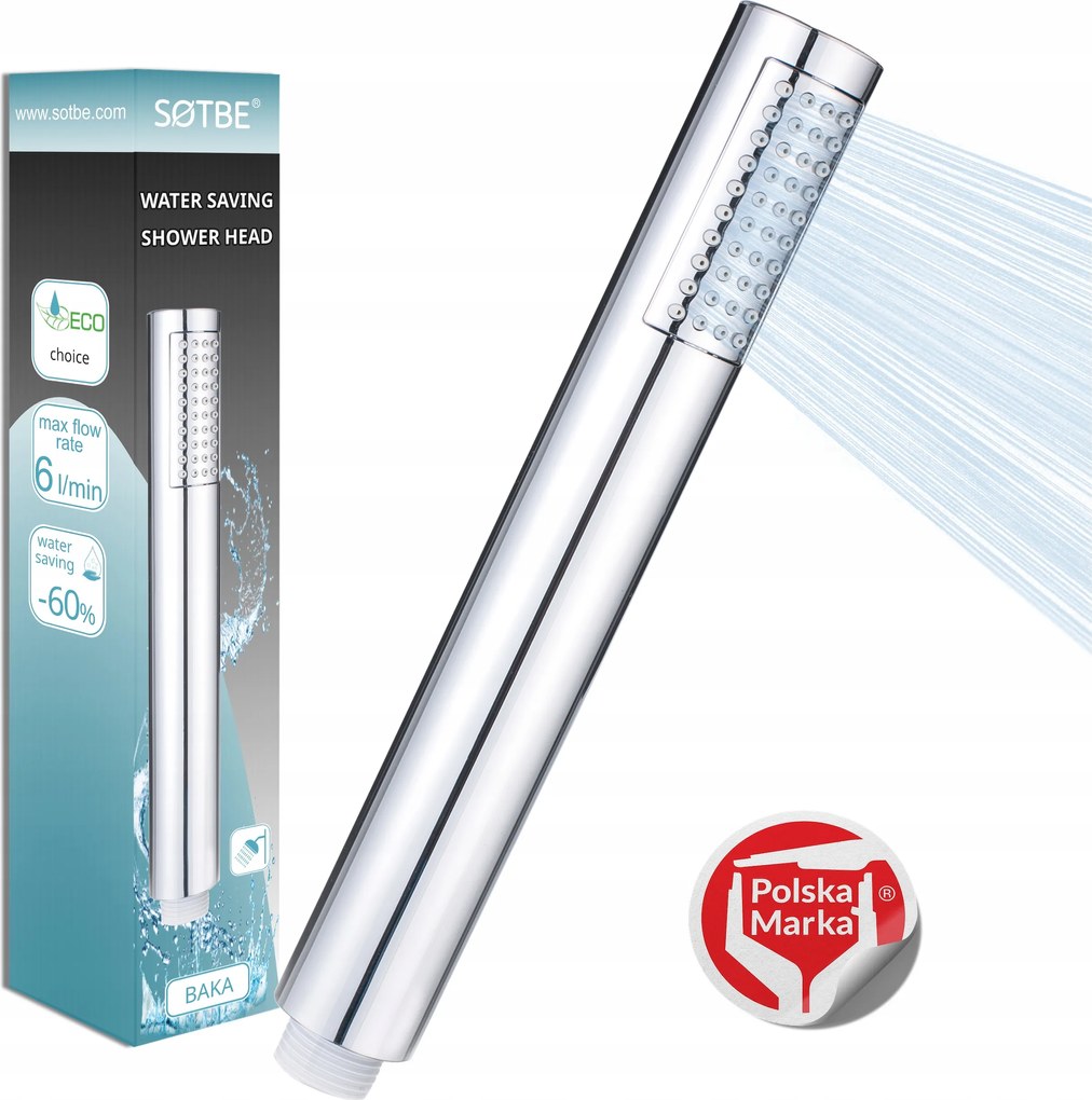 Zuhanyfej zuhanycső Egyenes fogantyú kád zuhanyhoz kerek Sotbe
