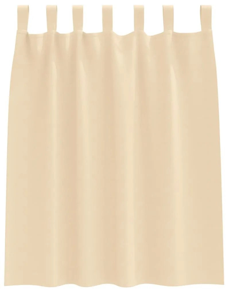 Függönyök függönyökkel 2 pcs Krém 140x140cm Poliészter