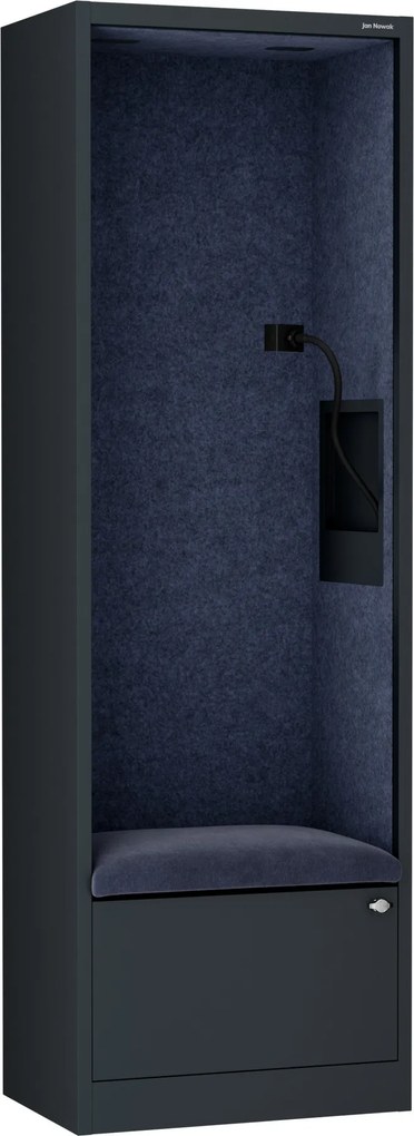 Sally 600mm korpus Antracytowy - siedzisko Granatowy