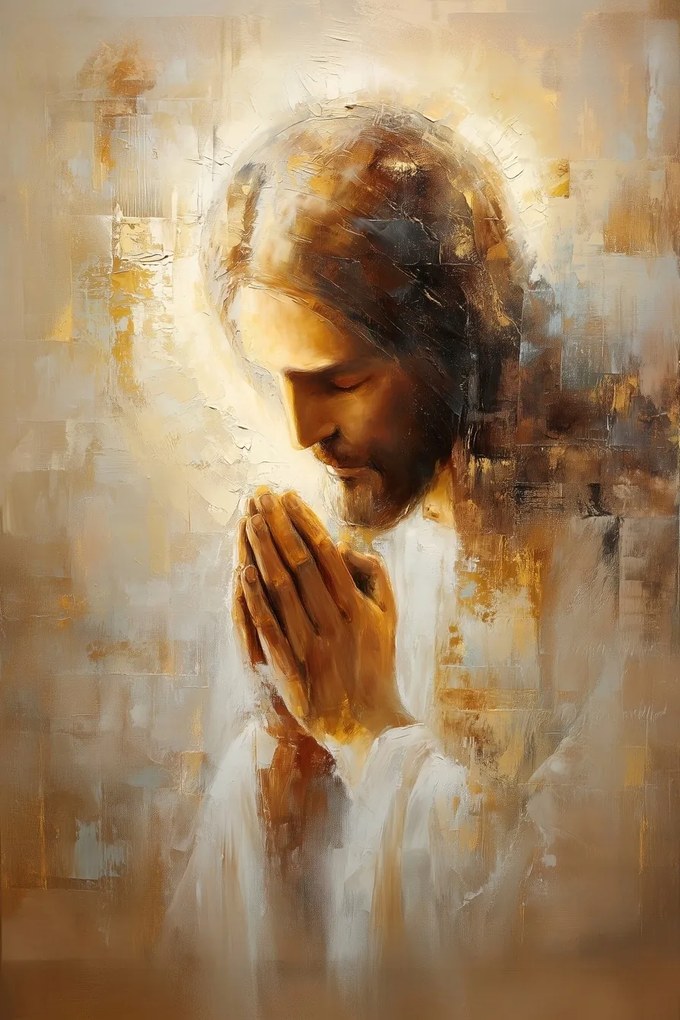 Vászonkép Canvas Jézus Krisztus Imádság Vallásos Művészet 40x60