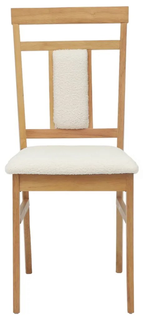 vidaXL Étkezőszék 2 pcs Természetes és világos Tömör fa