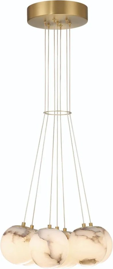 ELSTEAD QN-KEPLER-7P-BG KEPLER Modern Függesztett Lámpa Fehér, Csiszolt Arany LED IP20