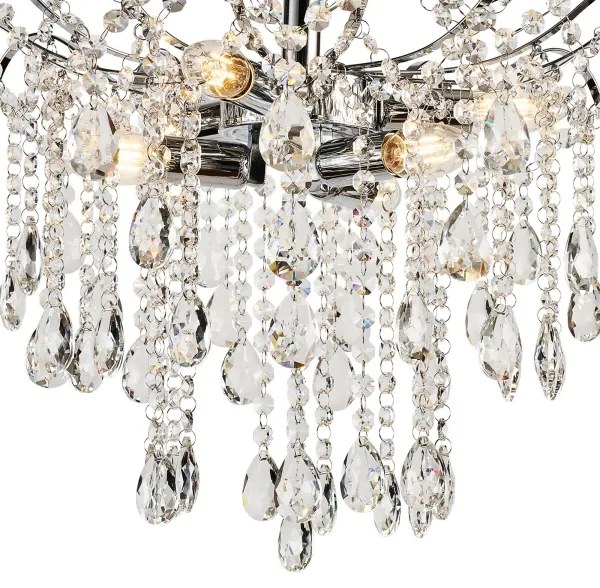 Brilagi - Felületre szerelhető csillár CRYSTAL 6xE14/60W/230V fényezett króm