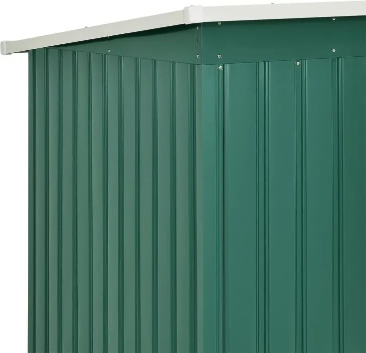 Kerti szerszámos fészer 213 x 130 x 173 cm sötétzöld