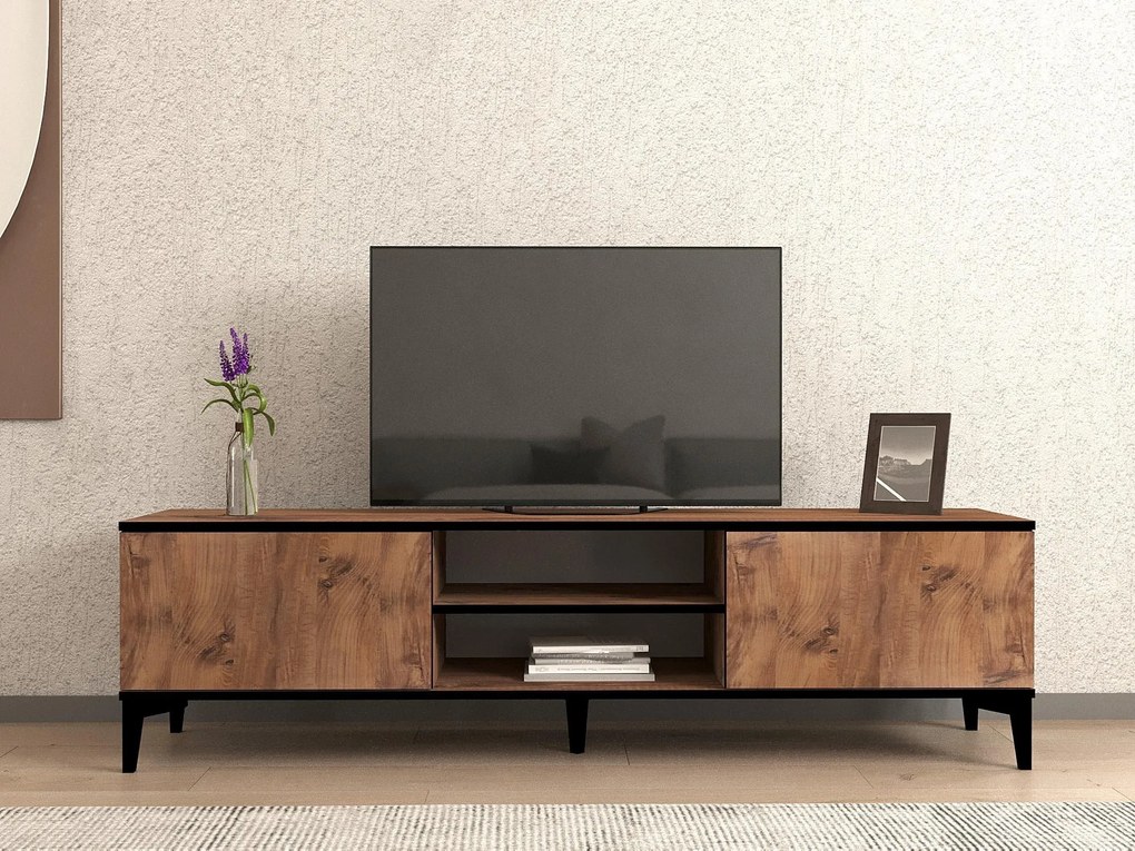 TV asztal/szekrény Sumapi (atlanti fenyő + fekete)  . 1095214
