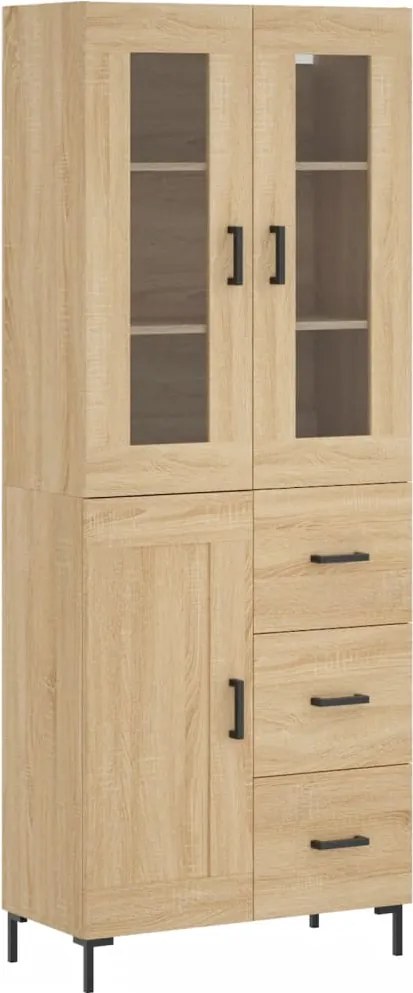 vidaXL sonoma tölgy szerelt fa magasszekrény 69,5 x 34 x 180 cm