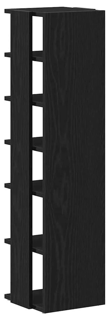 2 db fekete tölgy szerelt fa cipőszekrény 25x27x102 cm