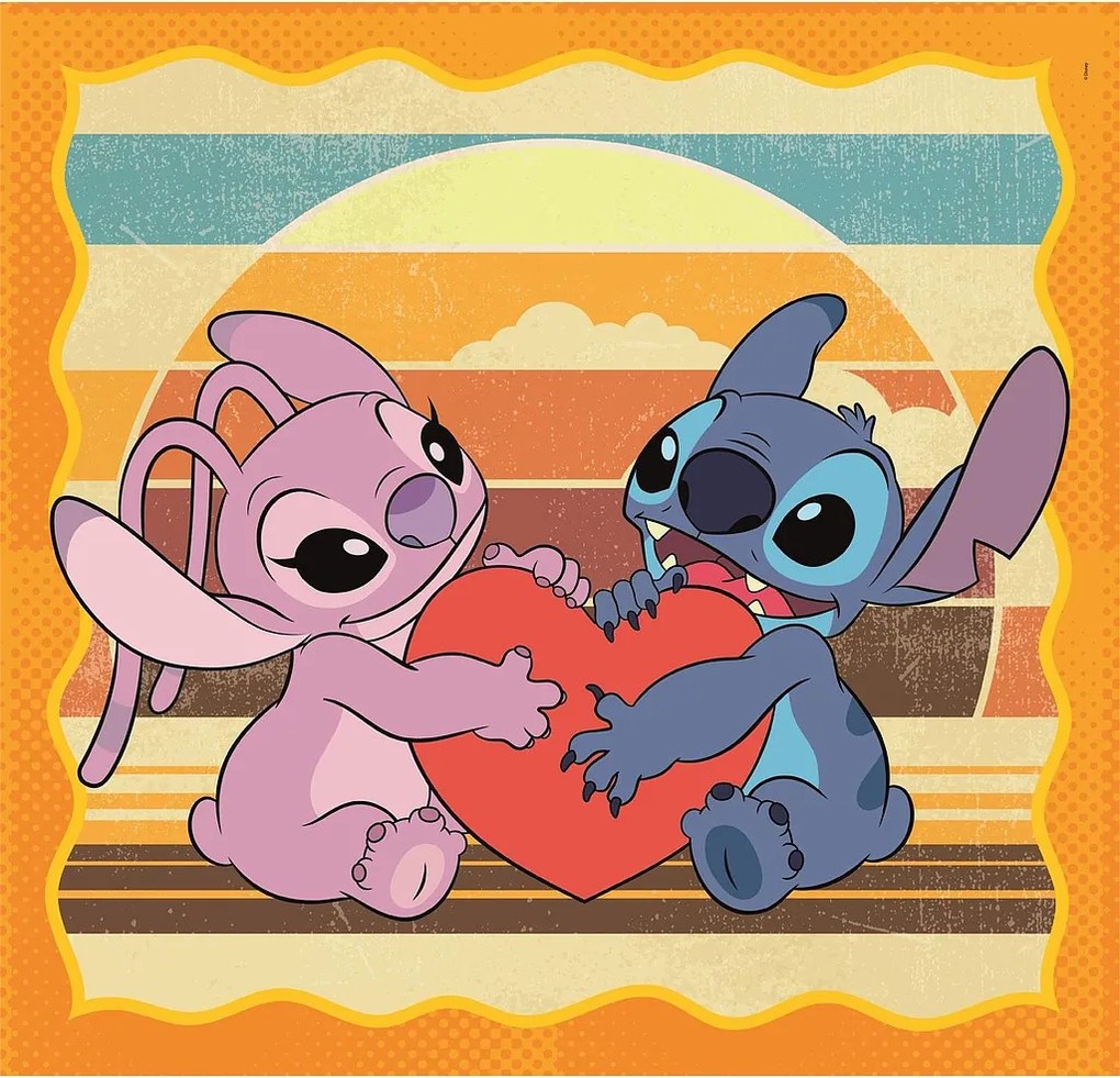 Disney Lilo és Stitch, A csillagkutya Sunset 3x48 db-os puzzle Clementoni