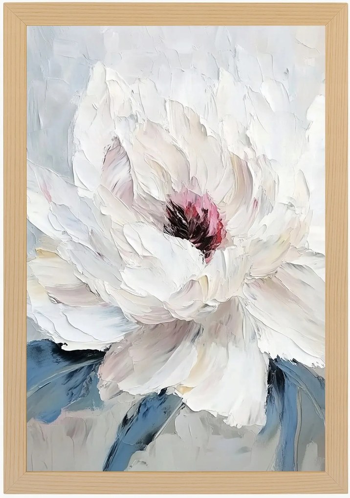 Poszter Keret Fa Természet Makro Kert Növény Fehér Virág Peónia 40x60