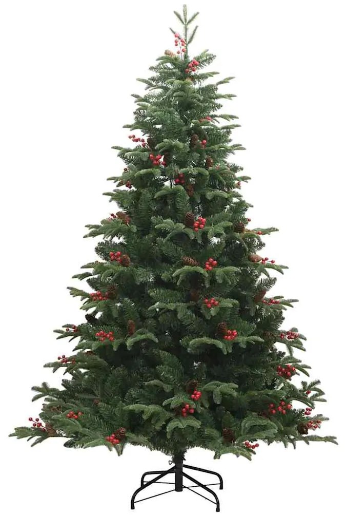 Mű karácsonyfa 300 LED-del Zöld 210 cm PVC és Fém és Műanyag