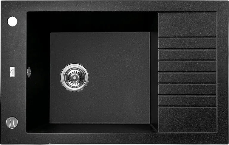 Pionier gránit mosogató, fekete (SBR_713T)