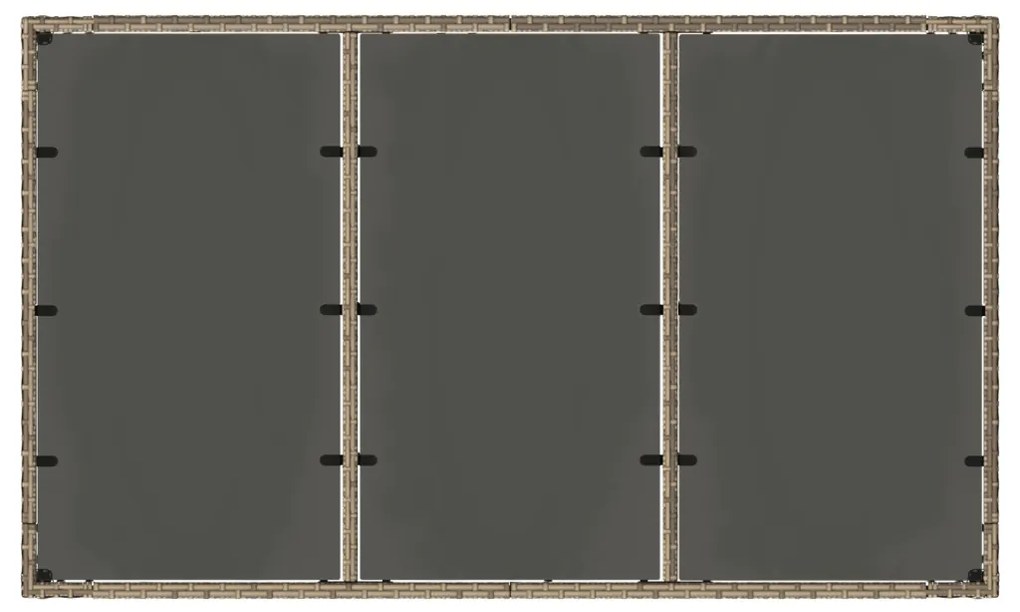Kert étkező szett 5 pcs Szürke 150 x 90 x 75 cm polirattan