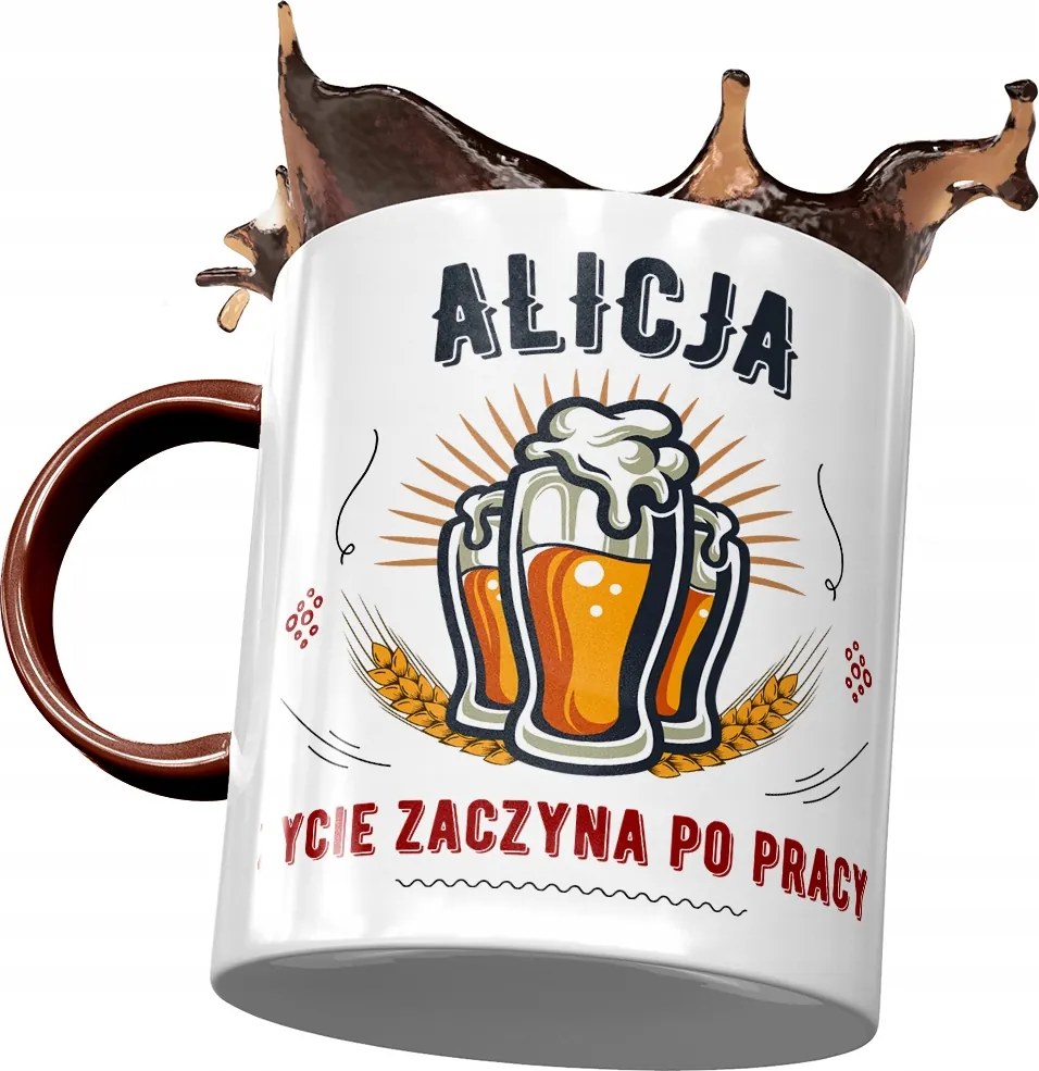 Bordó bögre Alice Barátnőjének Nyomtatott Fotóval