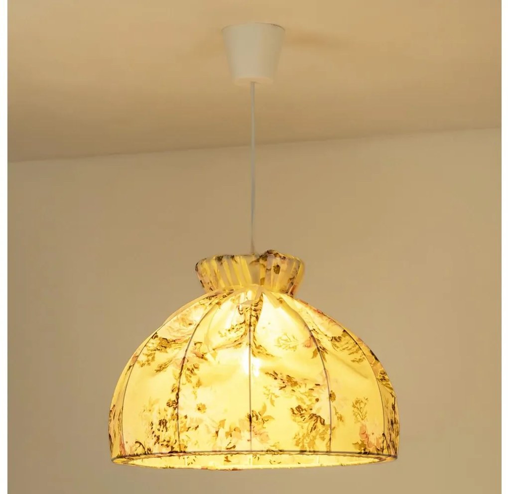 Duolla - Csillár zsinóron VIOLIN 1xE27/40W/230V átm. 38 cm rózsa