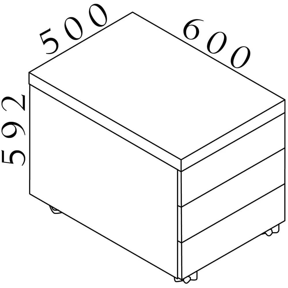 Lineart mobil konténer 60 x 50 cm, sötét szil / antracit