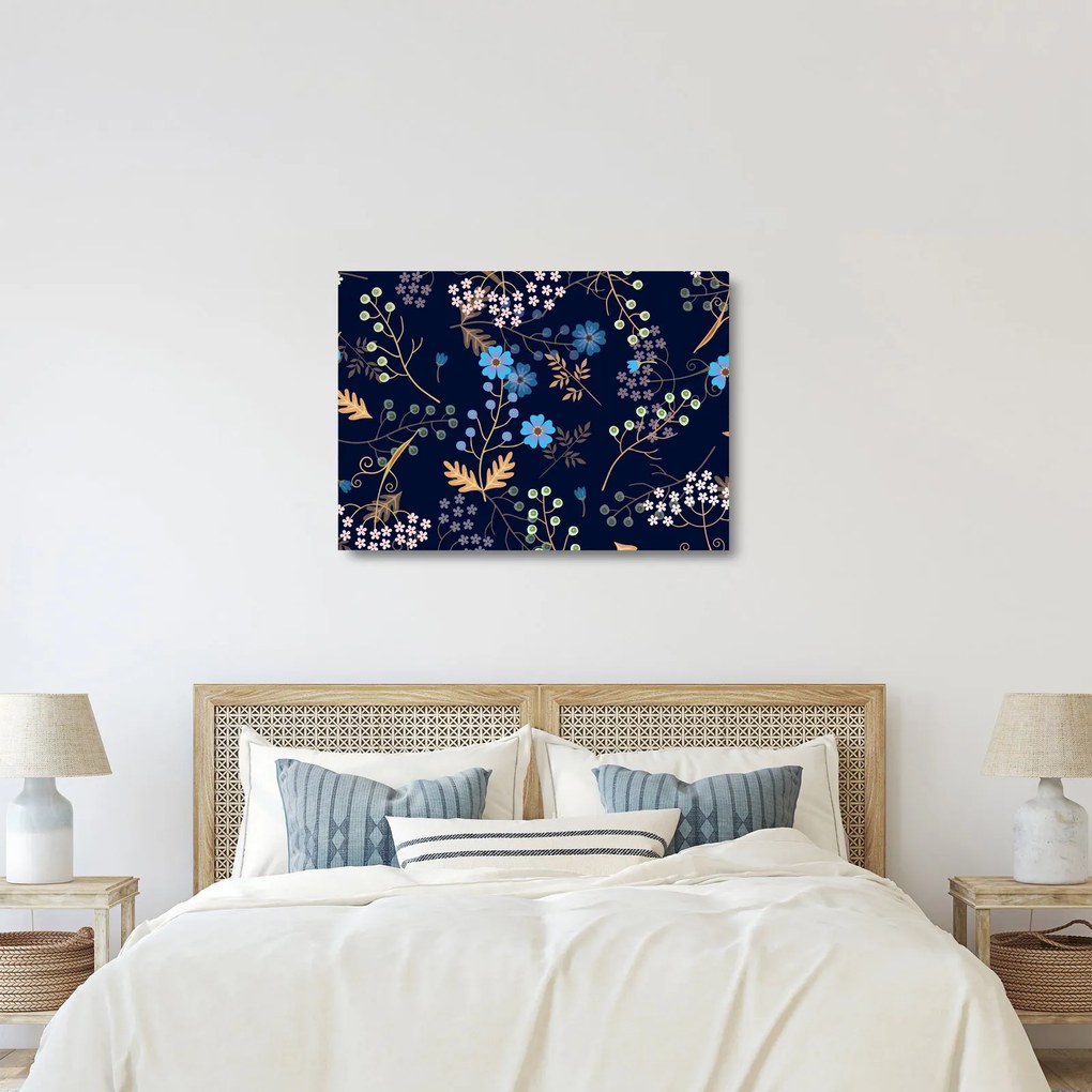 Üveg kép - Őszi virágok (70x50 cm)