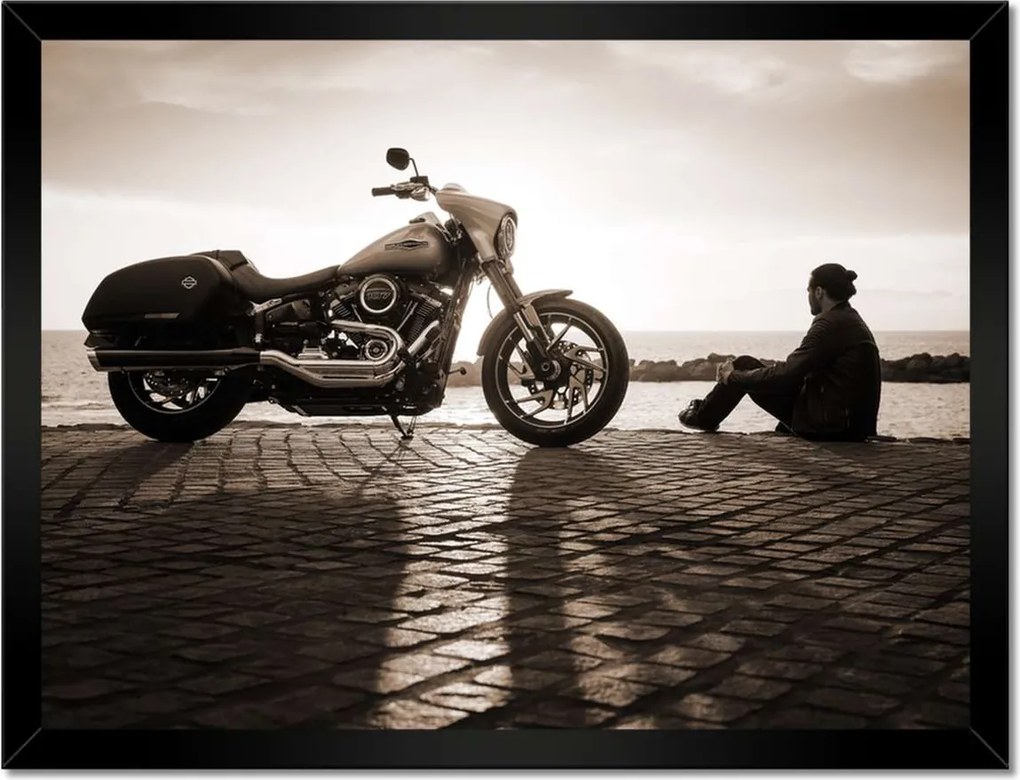 Poszterek keretben 40x30 Harley Davidson Motorkerékpár