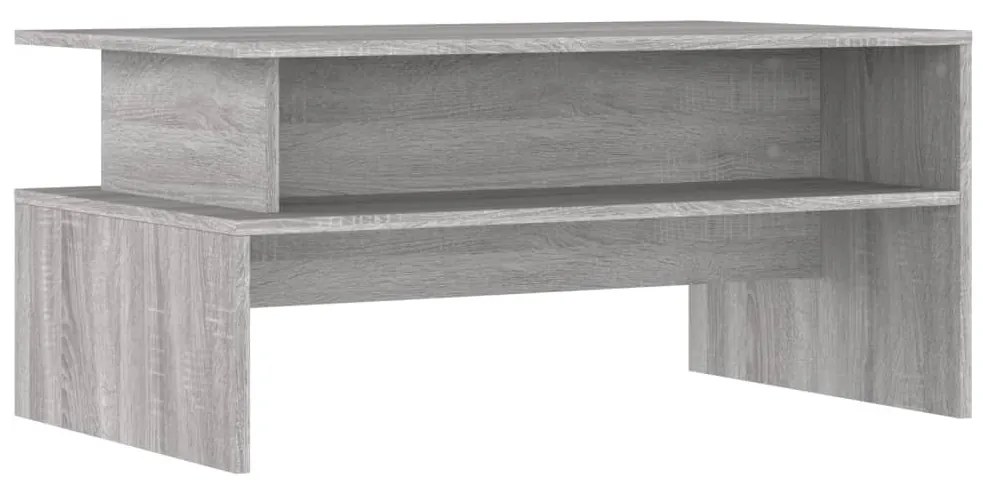 Szürke sonoma színű szerelt fa dohányzóasztal 90 x 55 x 42,5 cm