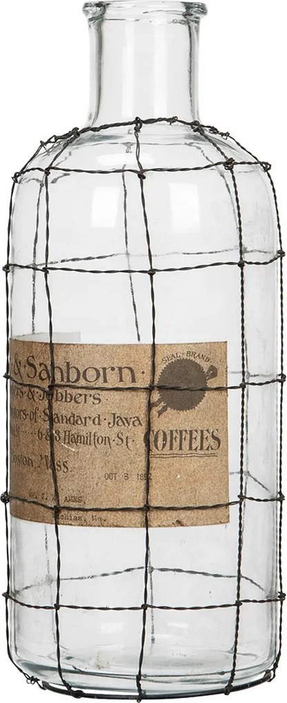 Váza Palack retro stílusú üveg 32cm magas