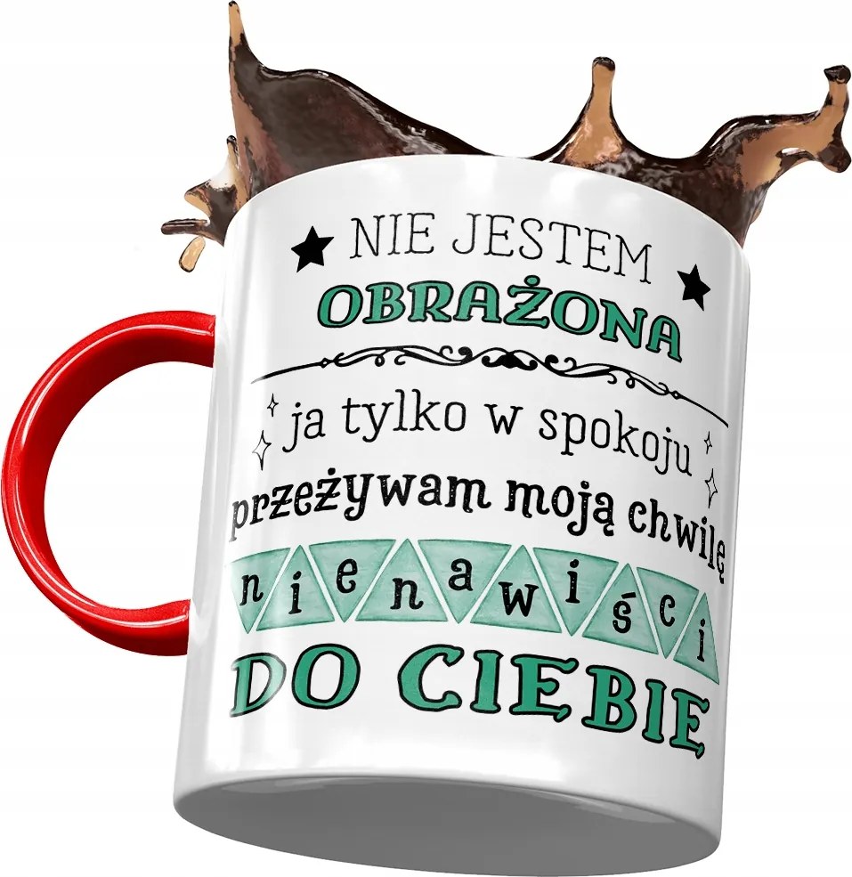 Bögre Piros Vicces Nem Sértődtem Nyomtatott Fotóval