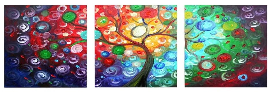 Kép szett 3 db-os 30x30 cm Tree of Life – Wallity