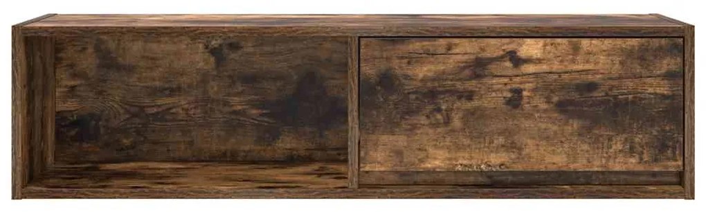 2 db füstös tölgy színű szerelt fa TV-szekrény 100x31x25,5cm