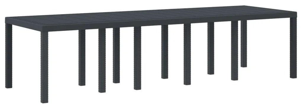 Kertasztal Antracit 300x100x73 cm Poli Rattan