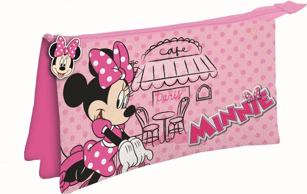 Disney Minnie Paris 3 rekeszes tolltartó 22 cm