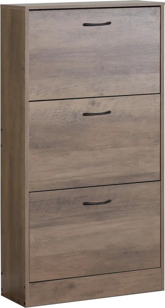 Cipőtartó, MDF, barna, ABO-G1016 ELM