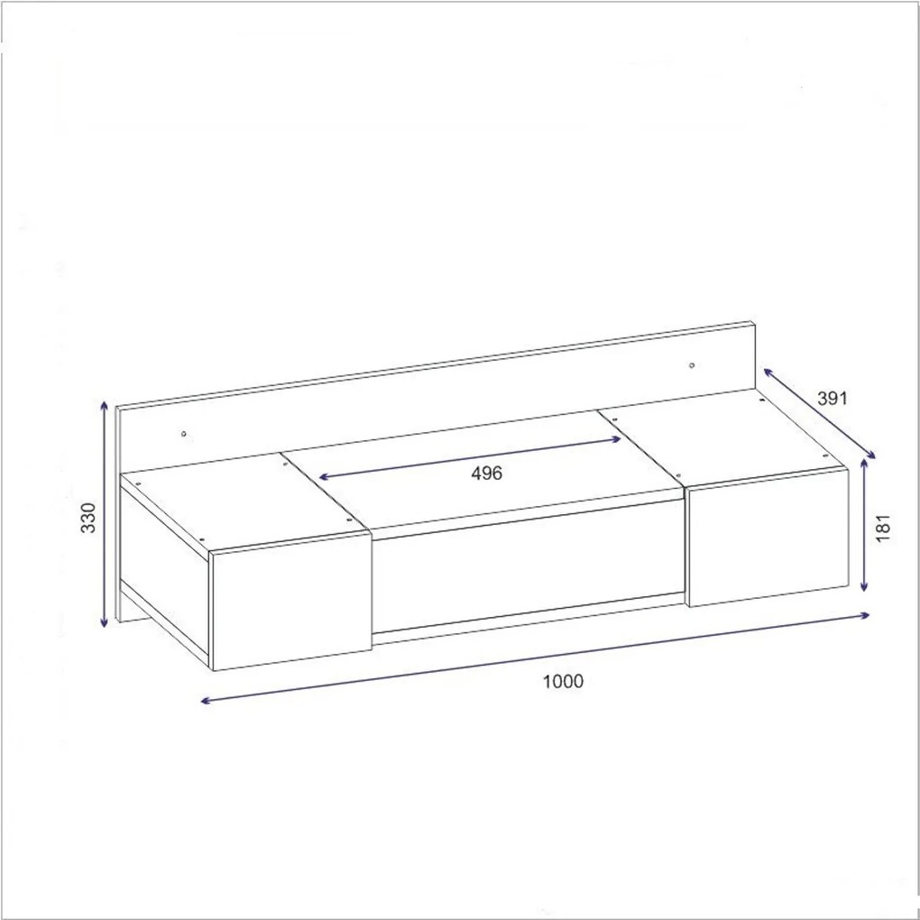 Zakkum Sapphire Oak kozmetikai asztalka